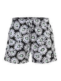 Badeshorts 'DAISE' hellgrn / schwarz / wei