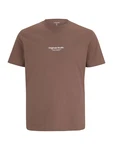 Jack & Jones Kurzarmshirt JORVESTERBRO TEE SS CREW NECK NOOS braun/weiß
