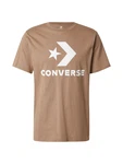 CONVERSE T-Shirt hellbraun/weiß
