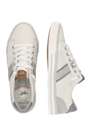 MUSTANG Sneaker Schnuerhalbschuh greige / dunkelgrau / naturweiß