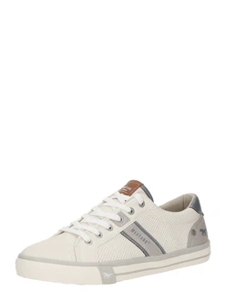 MUSTANG Sneaker Schnuerhalbschuh greige / dunkelgrau / naturweiß