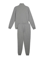 PUMA Jogginganzug 'ESS' graumeliert/weiß