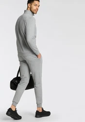 PUMA Jogginganzug 'ESS' graumeliert/weiß