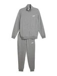 PUMA Jogginganzug 'ESS' graumeliert/weiß