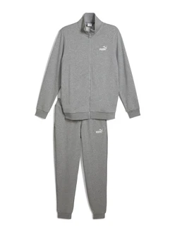 PUMA Jogginganzug 'ESS' graumeliert/weiß