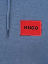 HUGO Sweatshirt Herren Sweatjacke Daple212 taubenblau/rot