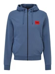 HUGO Sweatshirt Herren Sweatjacke Daple212 taubenblau/rot