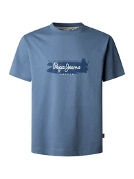 T-Shirt 'PICTHON' marine / opal / wei