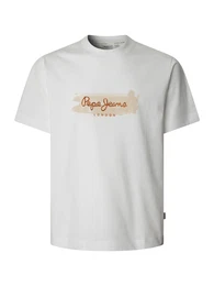 T-Shirt 'PICTHON' beige / orange / wei