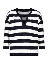 Sweater majica mornarsko plava / bijela