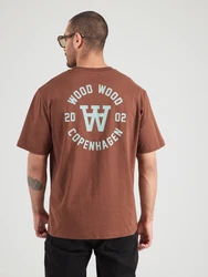 WOOD WOOD T-Shirt 'Asa' Seal azur/dunkelbraun
