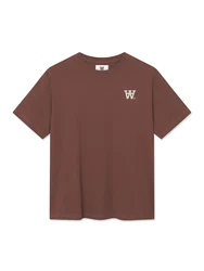WOOD WOOD T-Shirt 'Asa' Seal azur/dunkelbraun