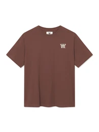 T-Shirt 'Asa seal' azur / dunkelbraun