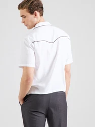 Abercrombie & Fitch Hemd dunkelbraun/weiß