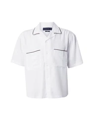 Abercrombie & Fitch Hemd dunkelbraun/weiß