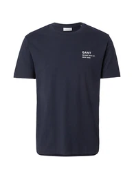T-Shirt marine / wei
