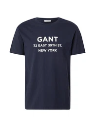 T-Shirt dunkelblau / wei