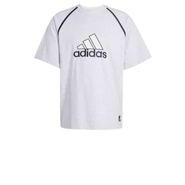 T-Shirt 'Badge Of Sport' marine / graumeliert / wei