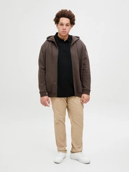 Jack & Jones Plus Poloshirt JJEAUSTIN schwarz