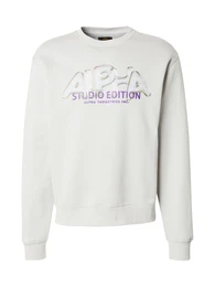 Sweatshirt 'Studio Edition Vibe' schlammfarben / hellgrau / lila / schwarz