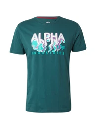 T-Shirt smaragd / jade / lila / wei