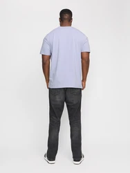 Jack & Jones Kurzarmshirt JORVESTERBRO TEE SS CREW NECK NOOS flieder/weiß