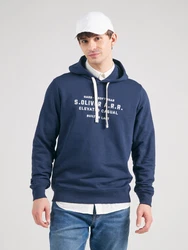 s.Oliver Sweatshirt dunkelblau/weiß