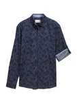TOM TAILOR Langarmhemd Regular Fit Hemd marine/taubenblau