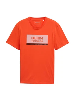 TOM TAILOR DENIM T-Shirt Orange/Orange/Orange/Orange/Orange/Orange/Orange/Orange/Orange