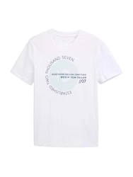 TOM TAILOR DENIM T-Shirt hellgrün/schwarz/weiß