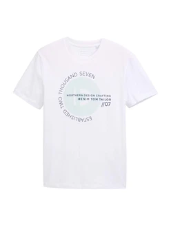 TOM TAILOR DENIM T-Shirt hellgrün/schwarz/weiß
