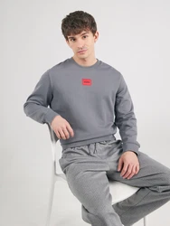 HUGO Sweatshirt Diragol212 Rundhals grau/rot/schwarz