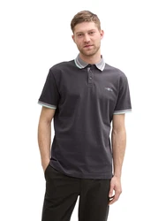 TOM TAILOR Poloshirt dunkelgrau/mint/weiß