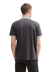TOM TAILOR Poloshirt dunkelgrau/mint/weiß