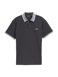 TOM TAILOR Poloshirt dunkelgrau/mint/weiß