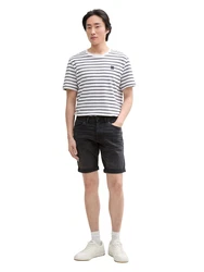 TOM TAILOR Jeansshorts TTJOSH Regular Slim schwarz