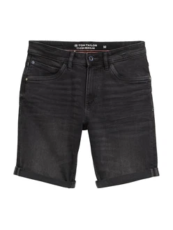 TOM TAILOR Jeansshorts TTJOSH Regular Slim schwarz