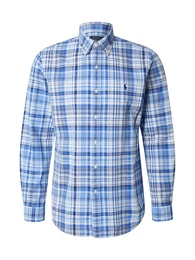 Hemd saphir / royalblau / wei