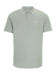 Plus Poloshirt 'JJEAustin' pastellgrn / wei