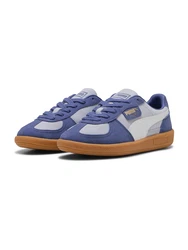 PUMA Sneaker 'Palermo' gold / grau / violettblau / weiß