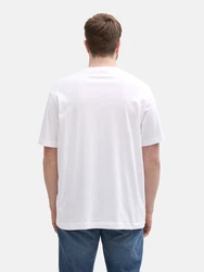 TOM TAILOR Men + T-Shirt marineblau/weiß