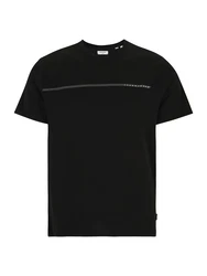 Jack & Jones Plus T-Shirt 'JCOFUSION' schwarz/weiß