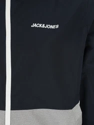 Jack & Jones Plus Jacke JJERUSH nachtblau/hellgrau/weiß