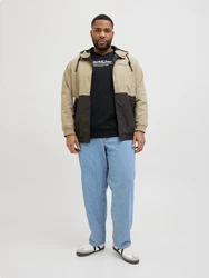 Jack & Jones Plus Jacke JJERUSH khaki/schwarz