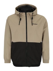 Jack & Jones Plus Jacke JJERUSH khaki/schwarz