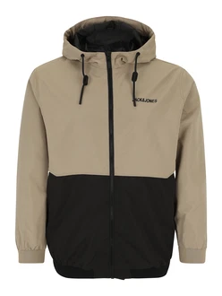 Jack & Jones Plus Jacke JJERUSH khaki/schwarz