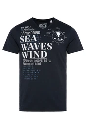 T-Shirt nachtblau / wei