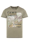 CAMP DAVID T-Shirt camel / braun / grün / weiß