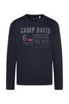 CAMP DAVID Sweatshirt mit Prints und Stickereien navy / hellblau / rot / weiß