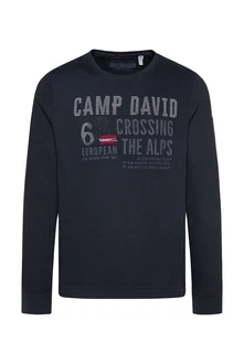 CAMP DAVID Sweatshirt mit Prints und Stickereien CAMP DAVID Sweatshirt mit Prints und Stickereien